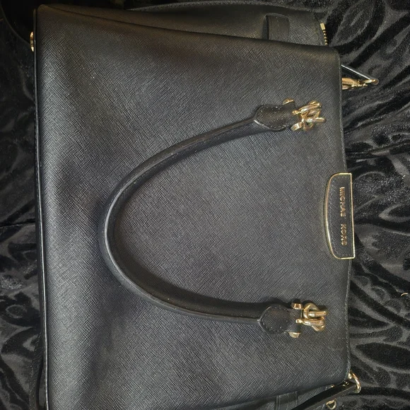 Michael Kors Black Tote with Gold Hardware - Picture 6 of 9